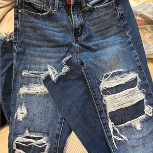 Women’s Distressed Blue Jeans